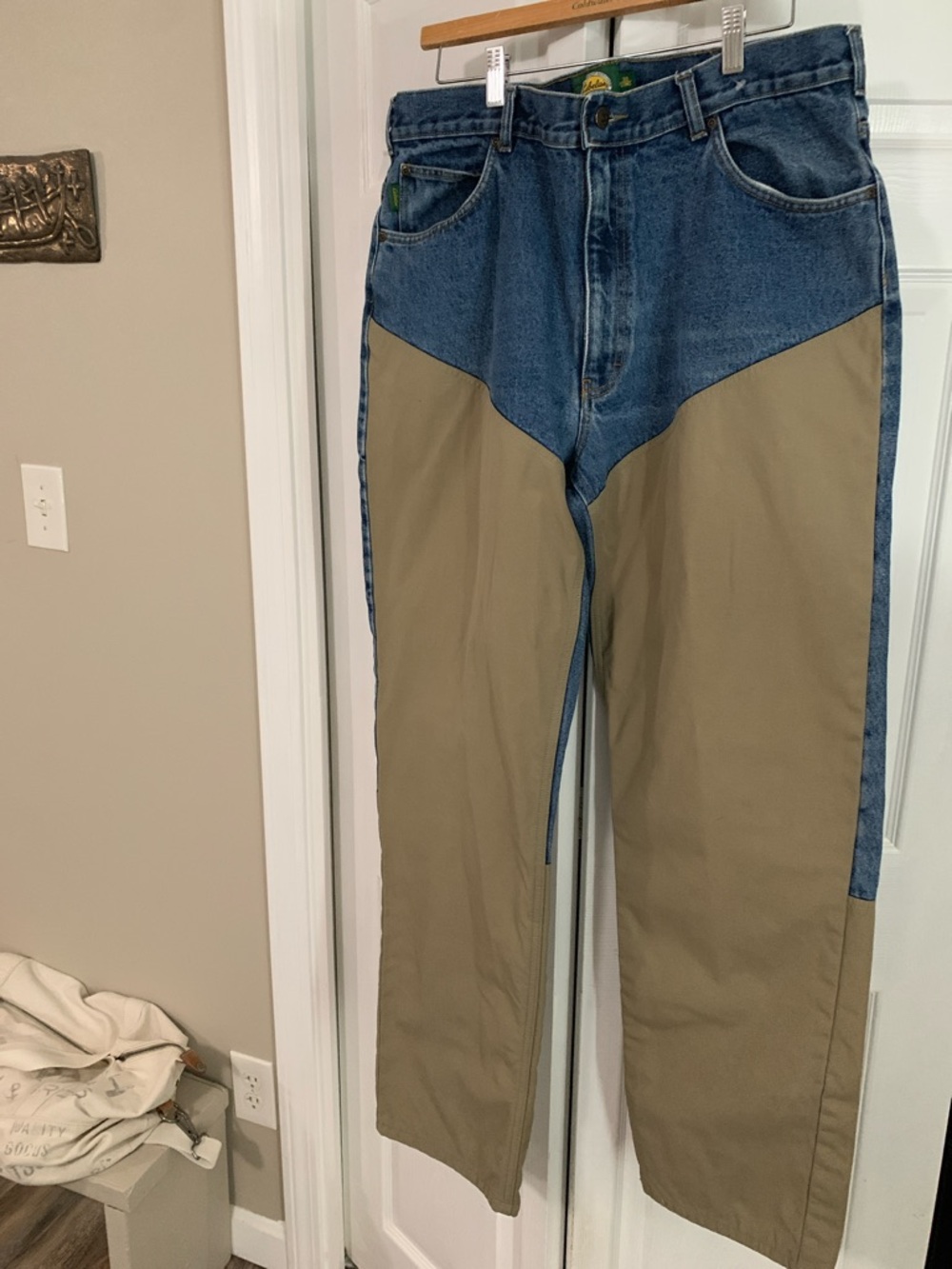 Men's Two-Tone Denim & Khaki Hunting Brush Pants